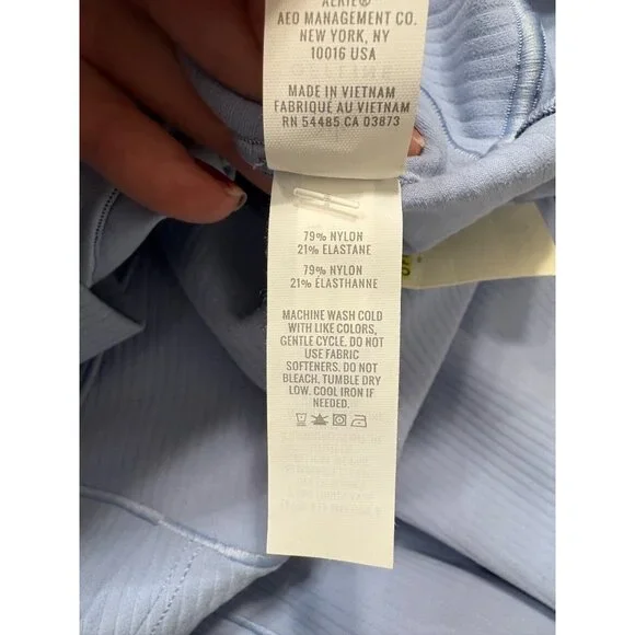 NWT OFFLINE By Aerie Real Me XTRA Ribbed High Waisted Trouser Blue-sz XL - Picture 11 of 12